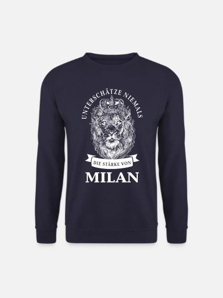 Milan Geschenk Name Löwe - Unisex Pullover - Navy