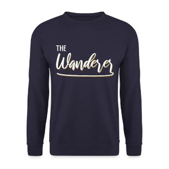 The Wanderer - Unisex Sweatshirt - navy - Front - Alina (178cm) & Michal (187cm)