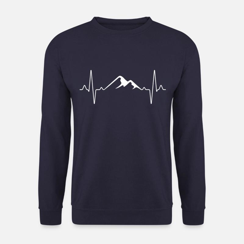 Wandern Berge Herzschlag - Unisex Pullover - Navy