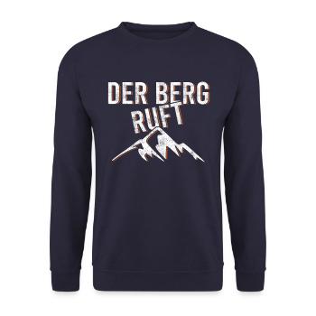 Der Berg ruft - Unisex Pullover - Navy - Vorne - Alina (178cm) & Michal (187cm)
