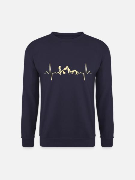 Wandern Berge Herzschlag - Unisex Pullover - Navy