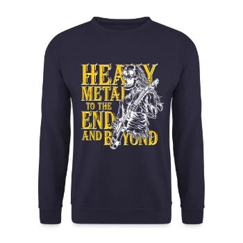 Heavy metal to the end - Sweat-shirt Unisexe - marine - Devant - Alina (178cm) & Michal (187cm)