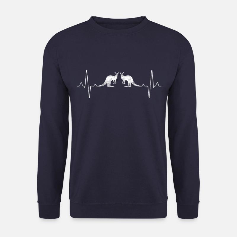 Kangaroo Australia Heartbeat - Unisex Sweatshirt - navy