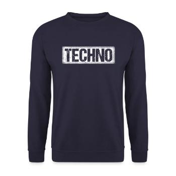 Techno - Unisex Sweatshirt - navy - Front - Alina (178cm) & Michal (187cm)