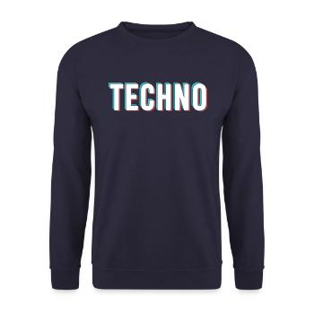 Techno - Sweat-shirt Unisexe - marine - Devant - Alina (178cm) & Michal (187cm)