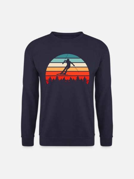Ski Retro - Unisex Pullover - Navy