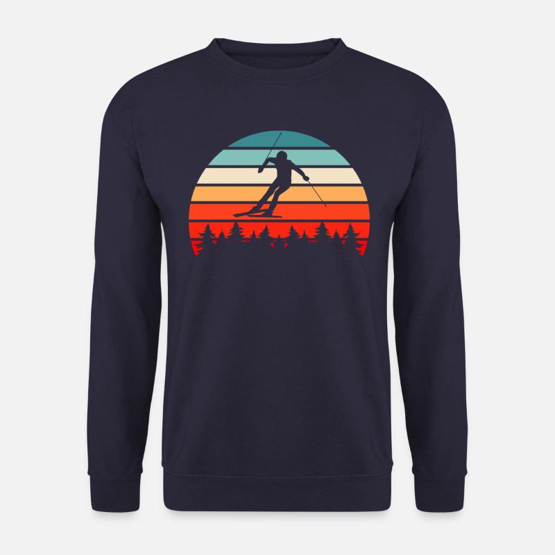 Ski Rétro - Sweat-shirt Unisexe - marine