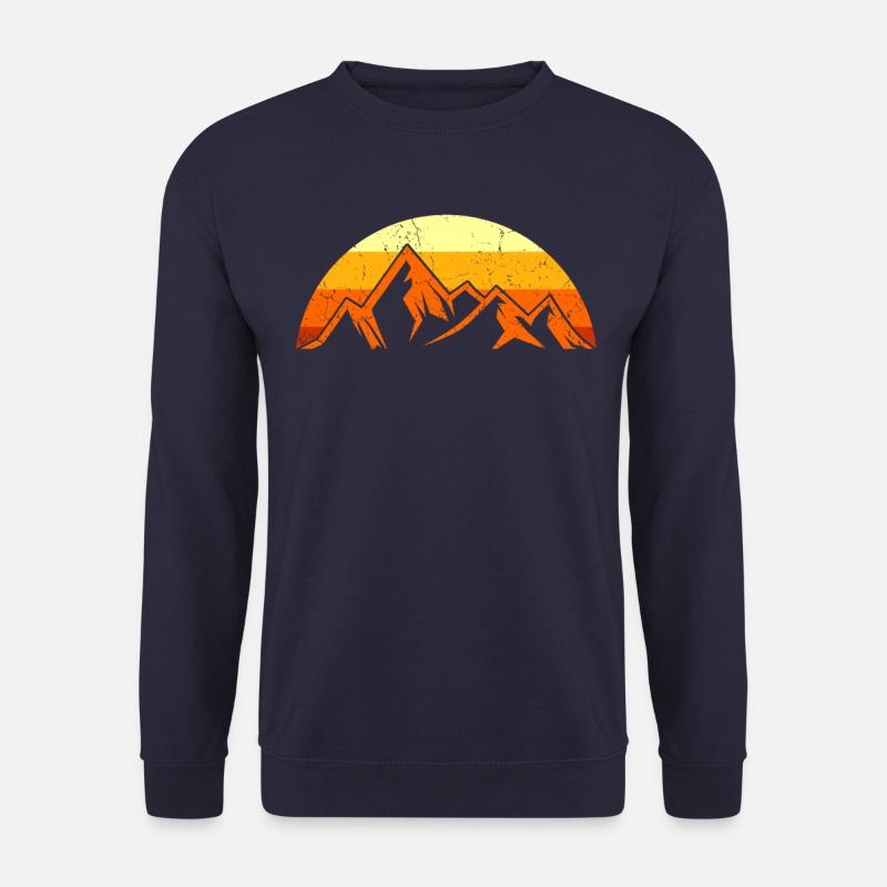 Mountains Retro - Unisex Sweatshirt - navy