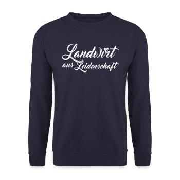 Landwirt aus Leidenschaft - Unisex Pullover - Navy - Vorne - Alina (178cm) & Michal (187cm)