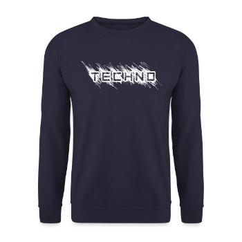 Techno - Unisex Pullover - Navy - Vorne - Alina (178cm) & Michal (187cm)