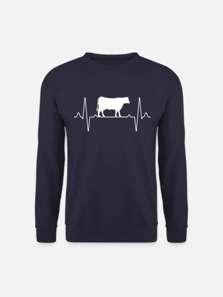 Kuh Rind Herzschlag - Unisex Pullover - Navy