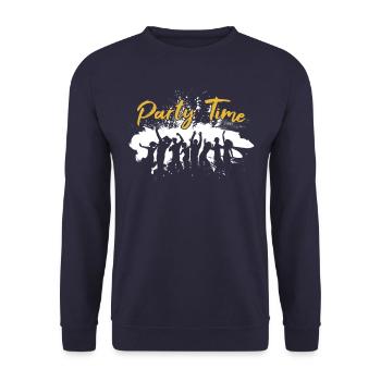 Party time - Unisex Pullover - Navy - Vorne - Alina (178cm) & Michal (187cm)