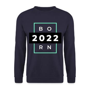 NÉ EN 2022 - Sweat-shirt Unisexe - marine - Devant - Alina (178cm) & Michal (187cm)