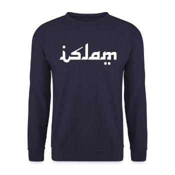 Islam is peace - Unisex Pullover - Navy - Vorne - Alina (178cm) & Michal (187cm)