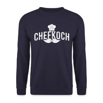 Chefkoch - Unisex Pullover - Navy - Vorne - Alina (178cm) & Michal (187cm)