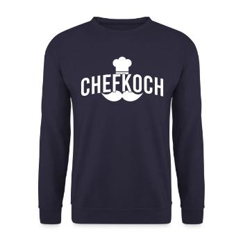 Chefkoch - Unisex Pullover - Navy - Vorne - Alina (178cm) & Michal (187cm)