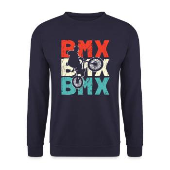 BMX - Unisex Pullover - Navy - Vorne - Alina (178cm) & Michal (187cm)