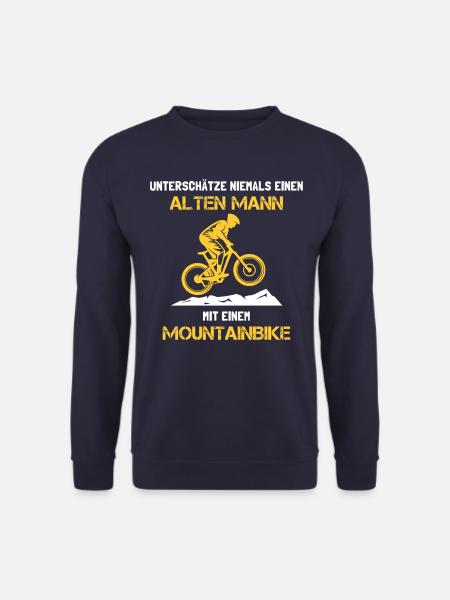 Mountainbike Alter Mann Spruch - Unisex Pullover - Navy