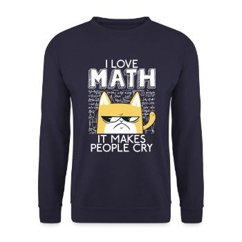 Mathematik Algebra Gymnasium Mathe Spruch Lustig - Unisex Pullover - Navy - Vorne - Alina (178cm) & Michal (187cm)