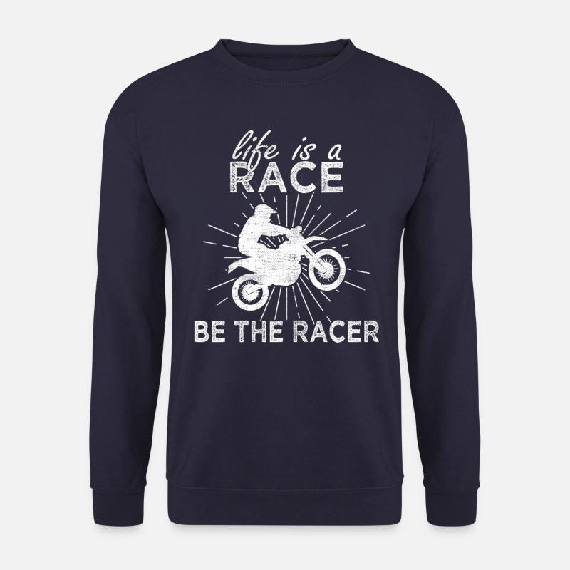 Motocross fahren Spruch - Unisex Pullover - Navy
