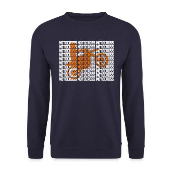 Motocross - Unisex Sweatshirt - navy - Front - Alina (178cm) & Michal (187cm)