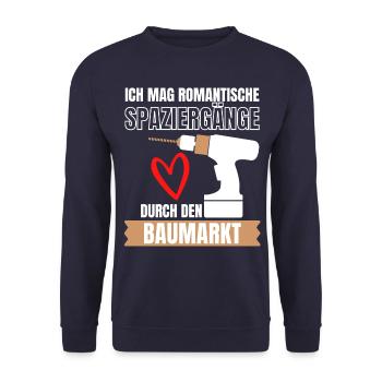 Baumarkt Vater Handwerker Werkzeug Bauherr Spruch - Unisex Pullover - Navy - Vorne - Alina (178cm) & Michal (187cm)