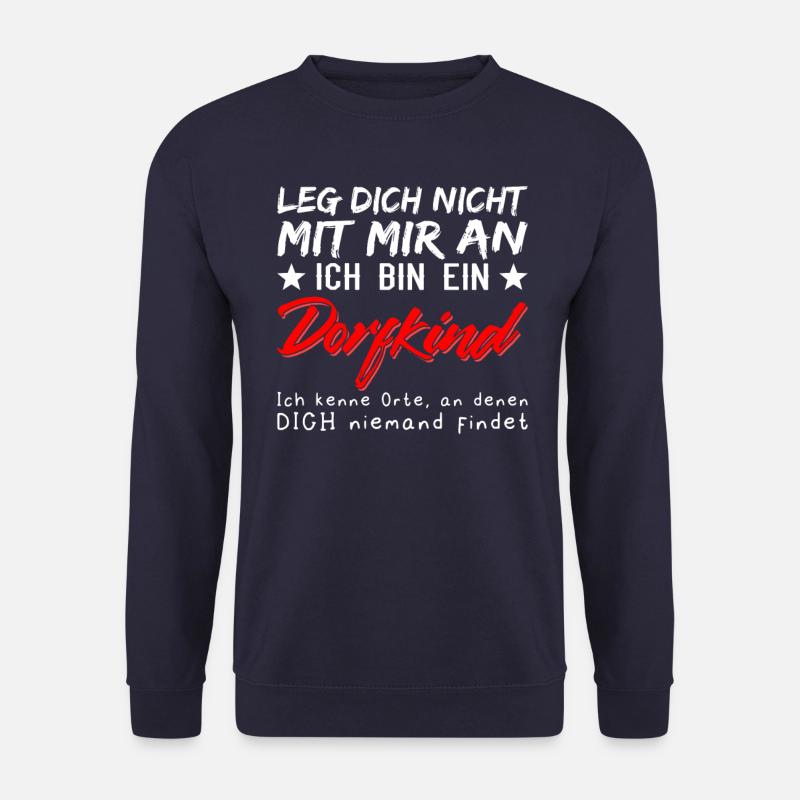 Lustiger Dorfkind Spruch - Unisex Pullover - Navy