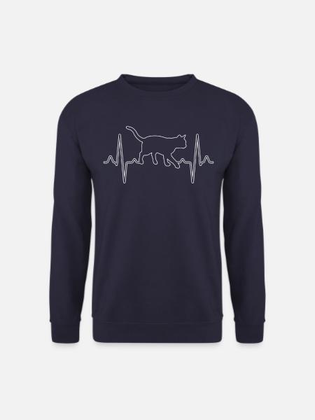 Cat Heartbeat - Unisex Sweatshirt - navy