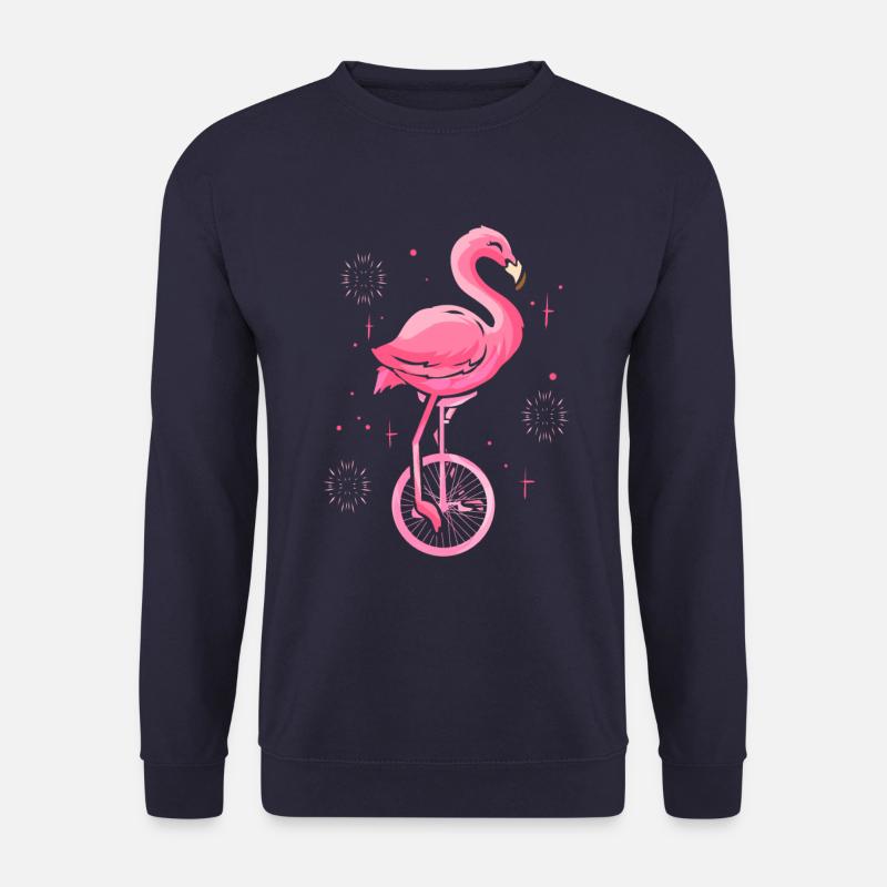 Einrad Flamingo - Einrad Fahren - Unisex Pullover - Navy