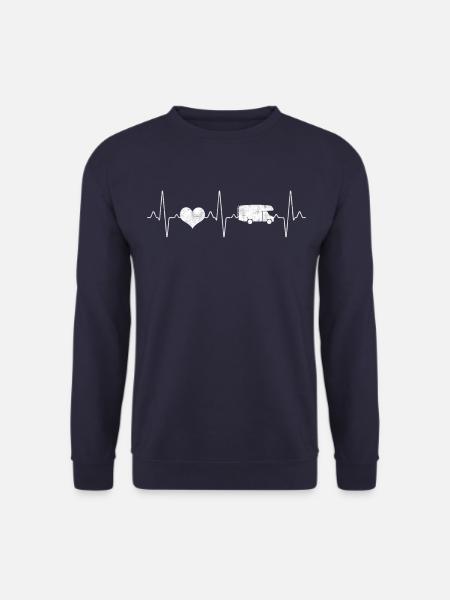 Wohnmobil Campen Herzschlag - Unisex Pullover - Navy