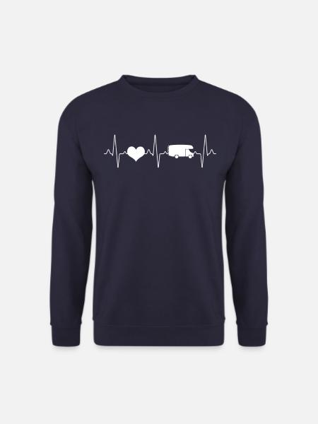 Wohnmobil Campen Herzschlag - Unisex Pullover - Navy