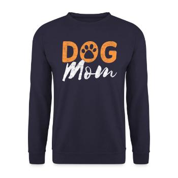Dog Mom - Unisex Pullover - Navy - Vorne - Alina (178cm) & Michal (187cm)