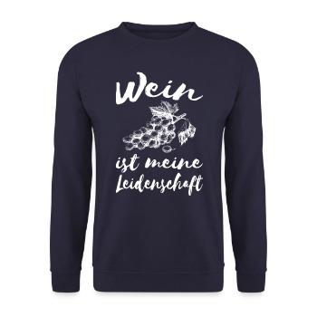 Wine Passion - Unisex Sweatshirt - navy - Front - Alina (178cm) & Michal (187cm)