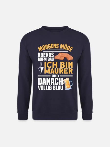 Maurer Geschenk - Unisex Pullover - Navy