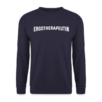 Ergotherapeutin - Unisex Pullover - Navy - Vorne - Alina (178cm) & Michal (187cm)