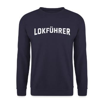 Lokführer - Unisex Pullover - Navy - Vorne - Alina (178cm) & Michal (187cm)