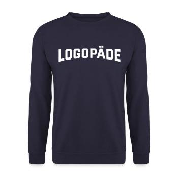 Logopäde - Unisex Pullover - Navy - Vorne - Alina (178cm) & Michal (187cm)
