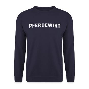 Pferdewirt - Unisex Pullover - Navy - Vorne - Alina (178cm) & Michal (187cm)