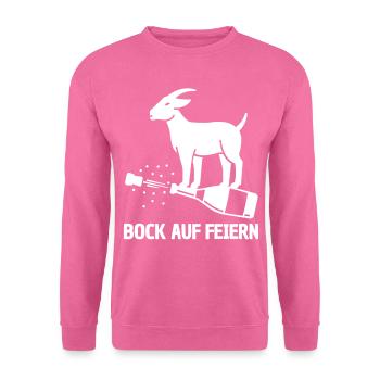 BOCK AUF PARTY! Karneval Fasching Kostüm Party - Unisex Pullover - Pink - Vorne