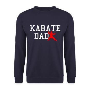 karate dad - Unisex Pullover - Navy - Vorne - Alina (178cm) & Michal (187cm)