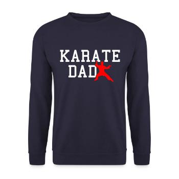 karate dad - Unisex Pullover - Navy - Vorne - Alina (178cm) & Michal (187cm)