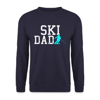 ski dad - Unisex Pullover - Navy - Vorne - Alina (178cm) & Michal (187cm)
