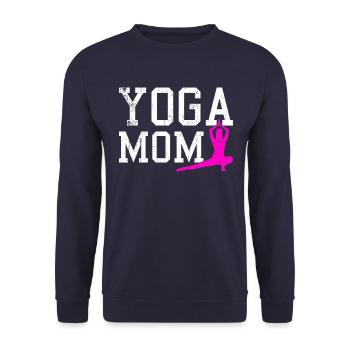 yoga mom - Unisex Pullover - Navy - Vorne - Alina (178cm) & Michal (187cm)