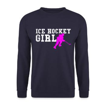 hockey sur glace fille - Sweat-shirt Unisexe - marine - Devant - Alina (178cm) & Michal (187cm)