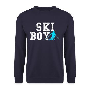 ski boy - Unisex Pullover - Navy - Vorne - Alina (178cm) & Michal (187cm)