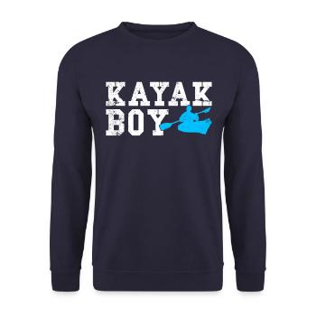 kayak boy - Unisex Sweatshirt - navy - Front - Alina (178cm) & Michal (187cm)