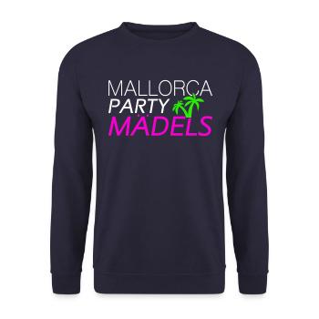 Mallorca Party Mädels - Unisex Pullover - Navy - Vorne - Alina (178cm) & Michal (187cm)