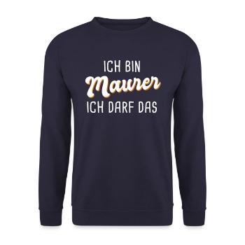 Maurer - Unisex Pullover - Navy - Vorne - Alina (178cm) & Michal (187cm)