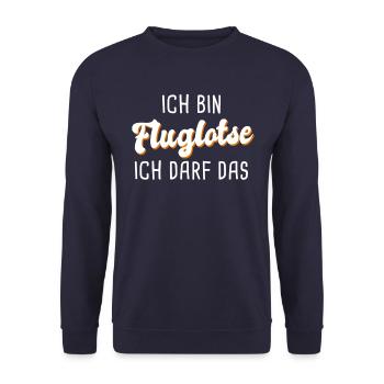 Fluglotse - Unisex Pullover - Navy - Vorne - Alina (178cm) & Michal (187cm)