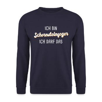 Schornsteinfeger - Unisex Pullover - Navy - Vorne - Alina (178cm) & Michal (187cm)
